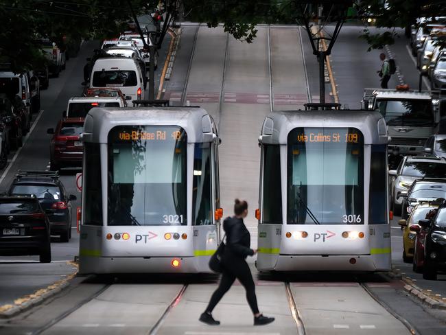 Melbourne’s free tram zone was introduced in 2015 Picture: NCA NewsWire / Luis Enrique Ascui