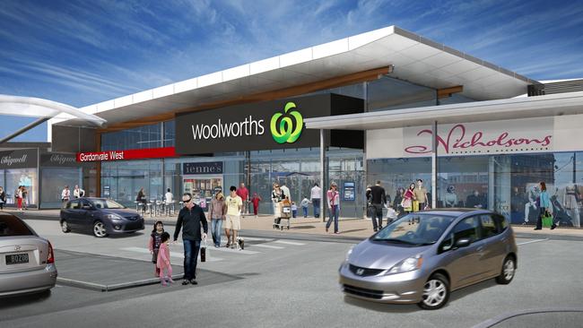 An artist's impression of Gordonvale’s new Woolworths retail development.