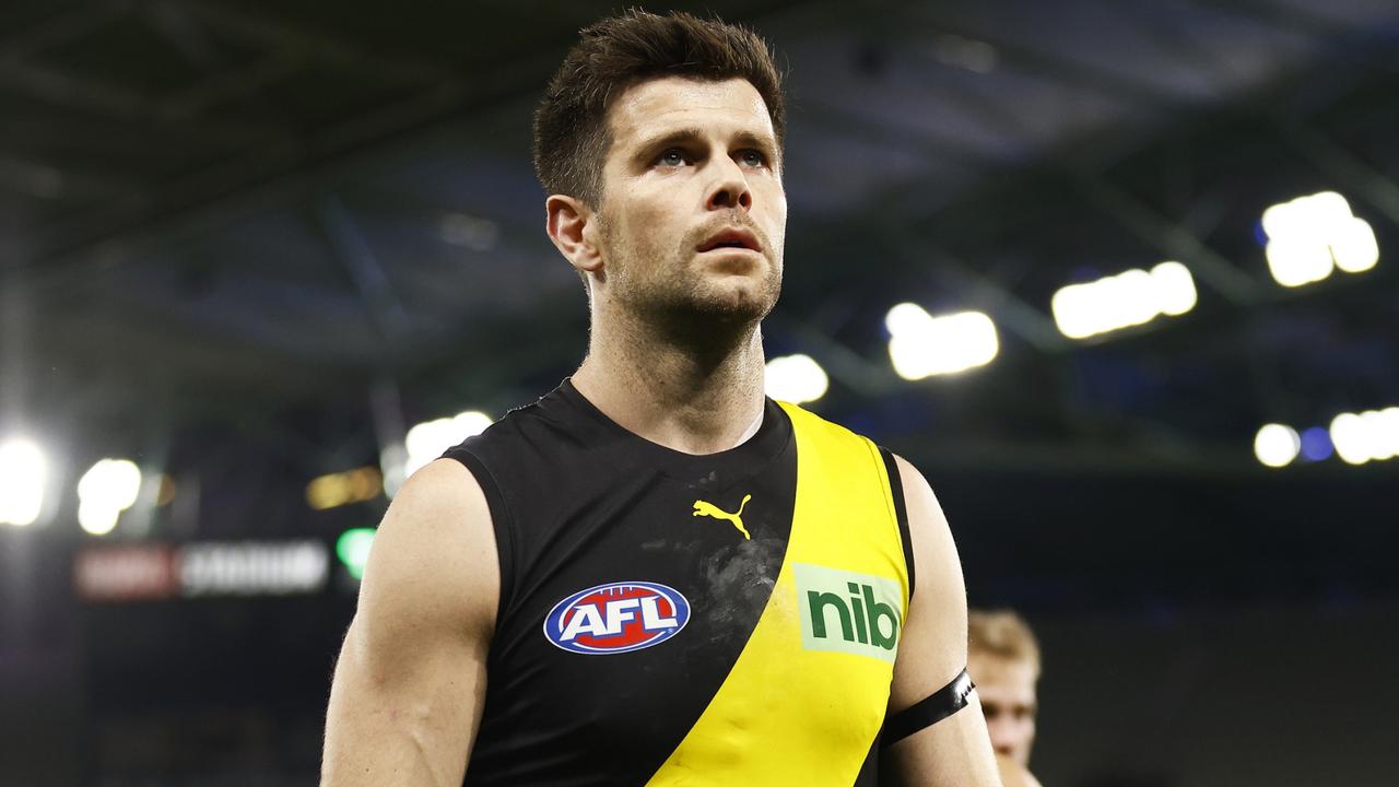 Father Time is catching up with a few Tigers, including Trent Cotchin. Picture: Getty Images