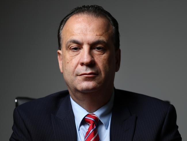 Racing NSW CEO Peter V'Landys pictured in their Sydney office boardroom. Picture: Jonathan Ng