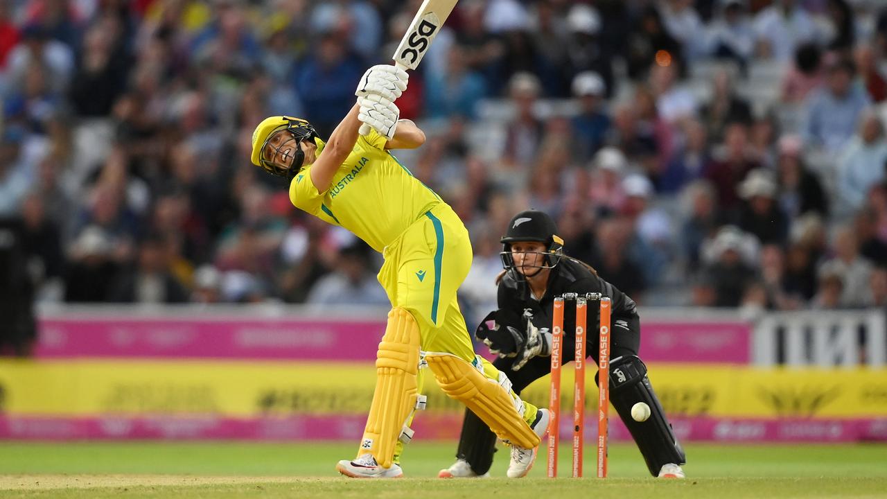 Ash Gardner of Team Australia bats. Photo by Alex Davidson/Getty Images