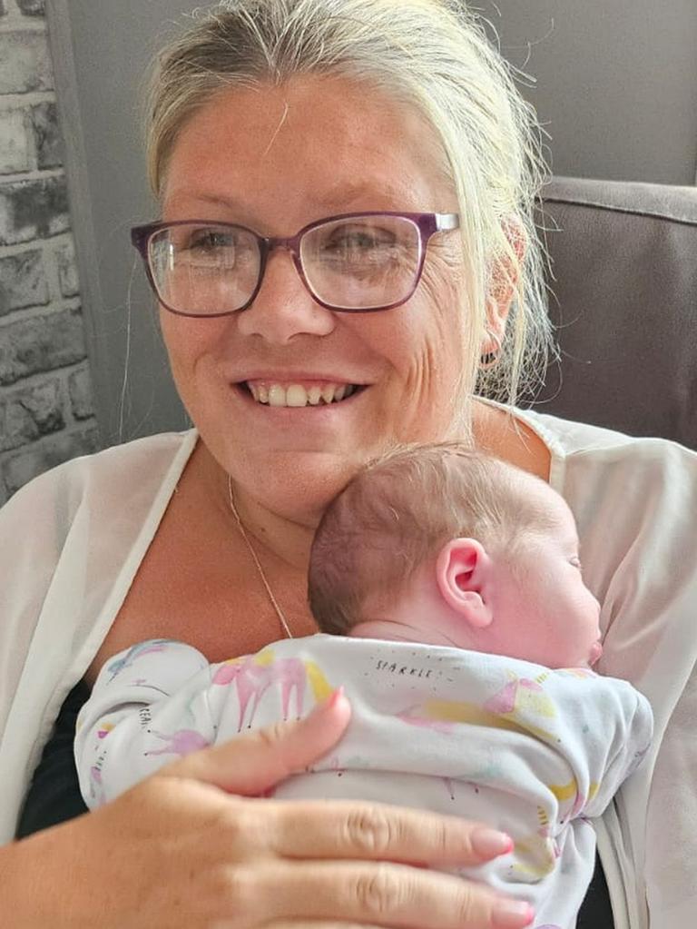 Zoe Doyle was left stunned after giving birth to her surprise baby Hayley Doyle in her tent while camping in Hayling Island, Hampshire. Picture: Kennedy News and Media