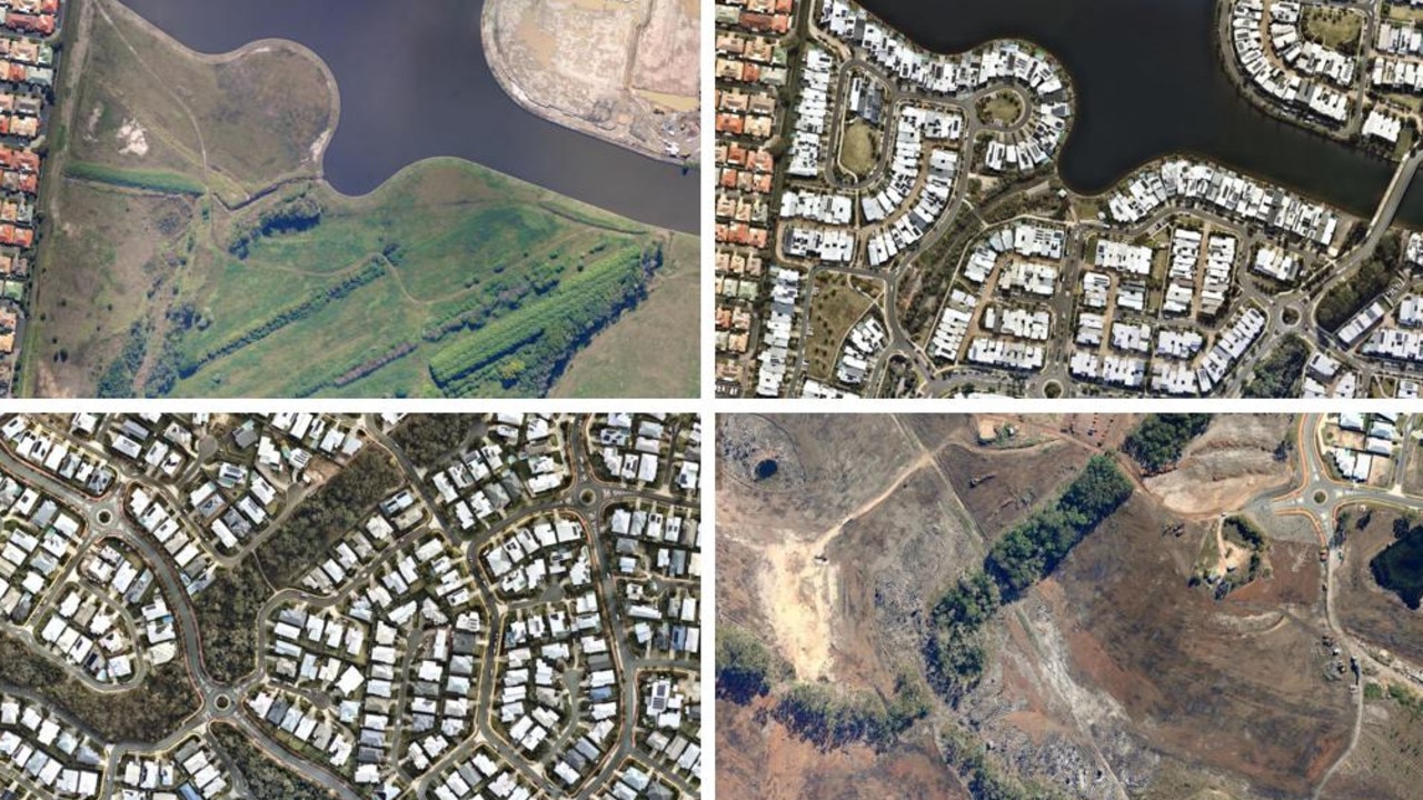 Just two examples of how suburbs on the Sunshine Coast have changed between 2013 and 2023. Pictures: Nearmap