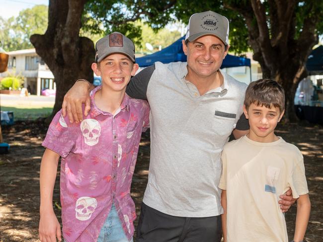Tyler, Matt and Jacob Lewandowski at the official opening of Seaforth Esplanade Redevelopment Saturday 2 September 2023 Picture: Michaela Harlow