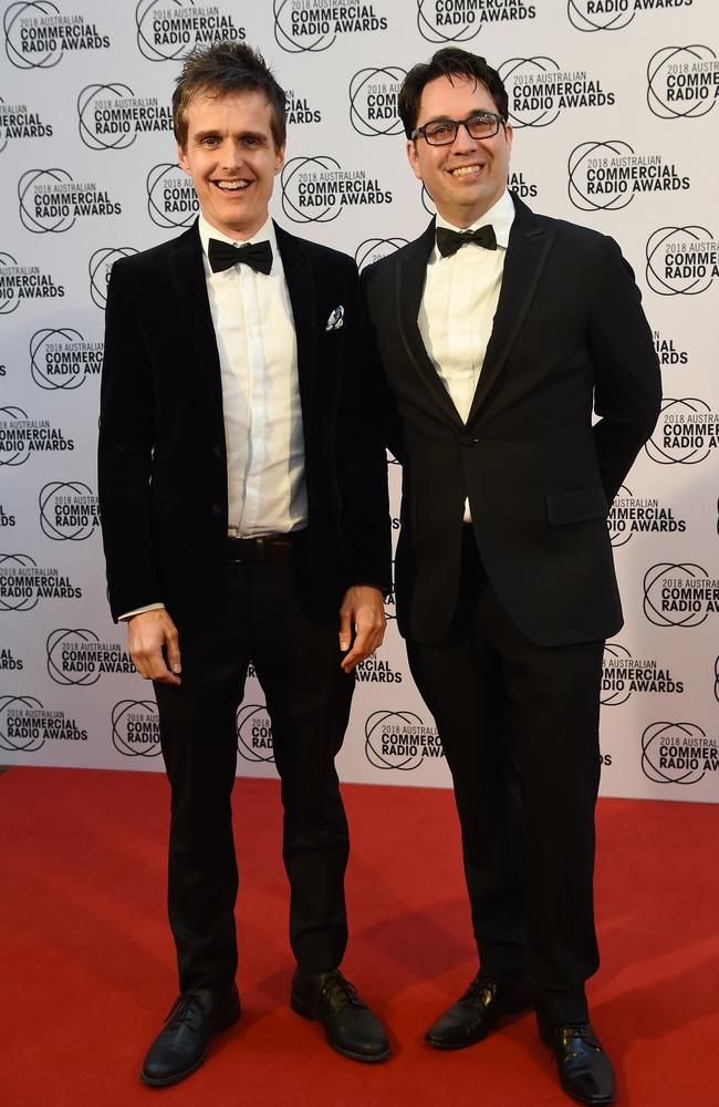 Andrew Hansen and Chris Taylor at the 2018 ACRAs. Picture: Lawrence Pinder