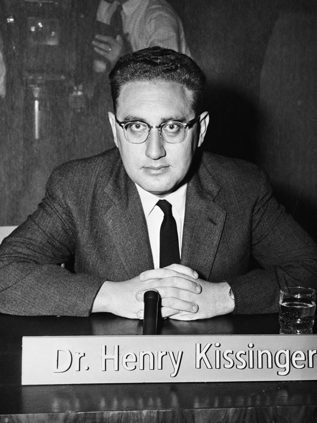 Kissinger at Harvard University in 1957.