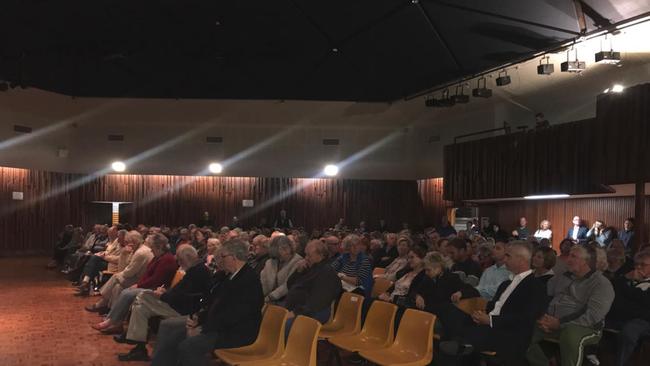 A large crowd turned out for the special meeting regarding the future of the Tweed Hospital. Photo: Campbell Gellie