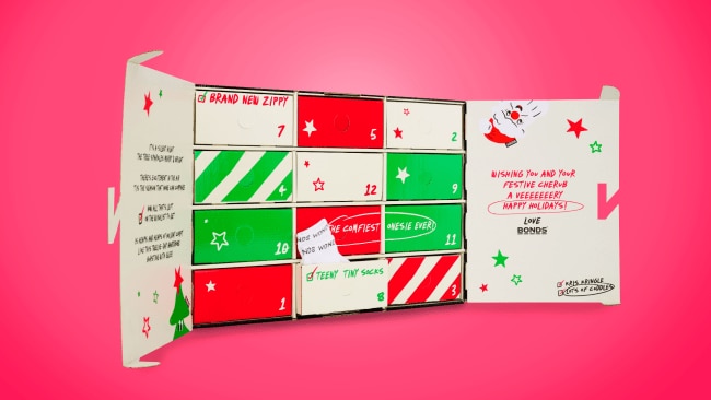 Bonds has released its first Baby Advent Calendar. Photo: Supplied.