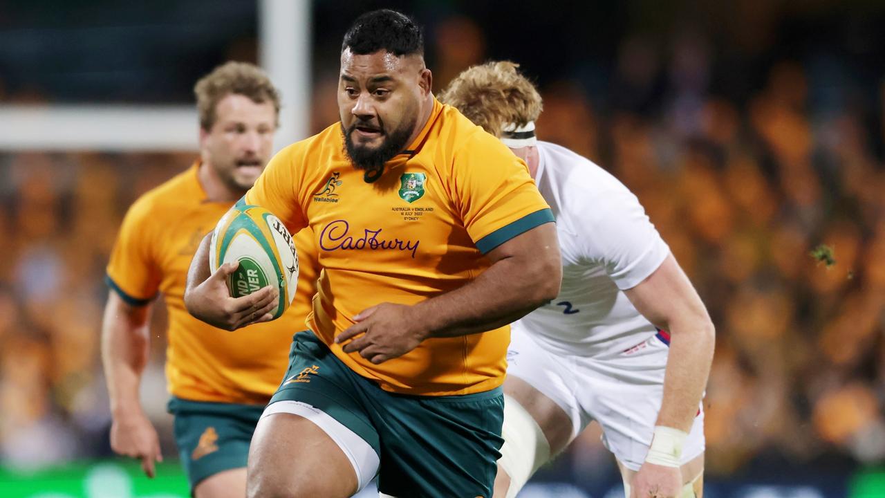 Taniela Tupou is set to sign a deal with Rugby Australia, but he won’t have to reveal who he will have to play for until a later point. Photo: Getty Images