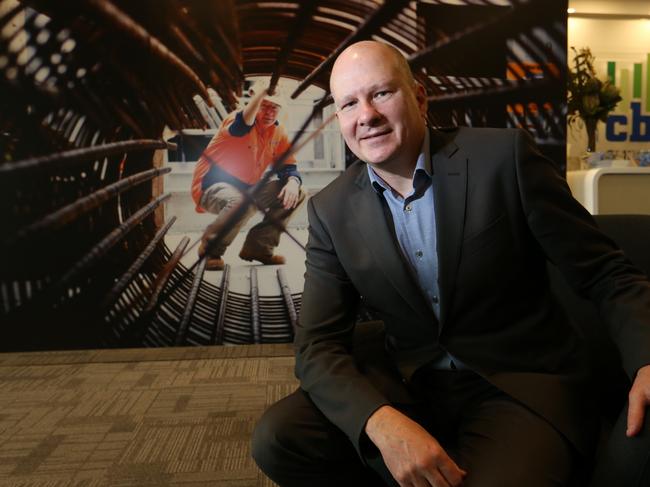 01/11/2017  David Atkin, chief executive of construction industry superannuation fund Cbus at their office in Melbourne. Picture: David Geraghty / The Australian.