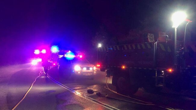 NSW Fire and Rescue and Rural Fire Service units were sent in to protect the Quarantine Station. Picture: Todd Wildman, NSW Rural Fire Service