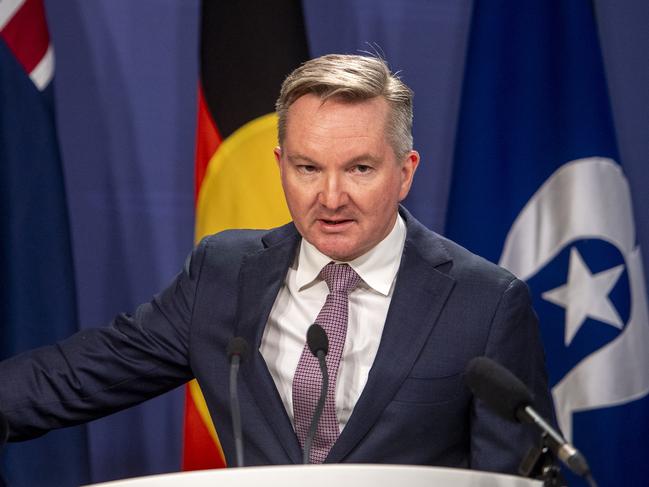 Minister for Climate Change and Energy, Chris Bowen. hits back at critics over energy price rises. Picture: NewsWire / Jeremy Piper