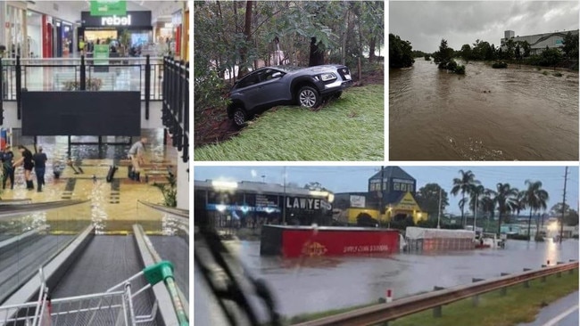 Images of flooding from north of Brisbane after an overnight deluge.