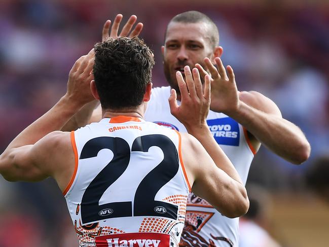 The Giants completely outplayed the Crows on Saturday afternoon. (Photo by Mark Brake/Getty Images)