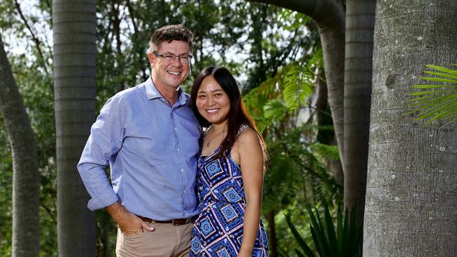 State Member for Southport Rob Molhoek pictured with his fiance Lucy Gu. Pic by David Clark