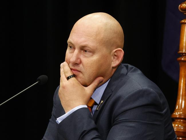 Speaker of the House and Member for Mulgrave Curtis Pitt appeared unwell during the regional sitting of Queensland parliament, at the Cairns Convention Centre, on Tuesday. Picture: Brendan Radke