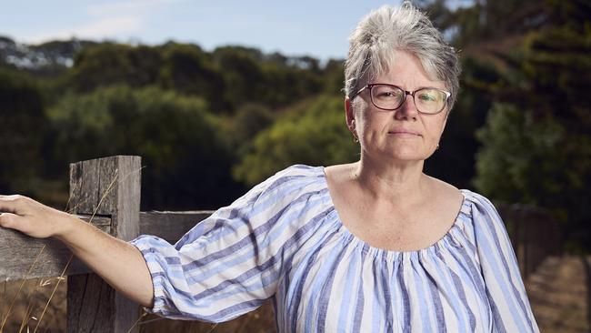 Angela Williams in Gumeracha, after minimal support from SAPOL after PTSD injury claims, Tuesday, Jan. 21, 2025. Picture: Matt Loxton