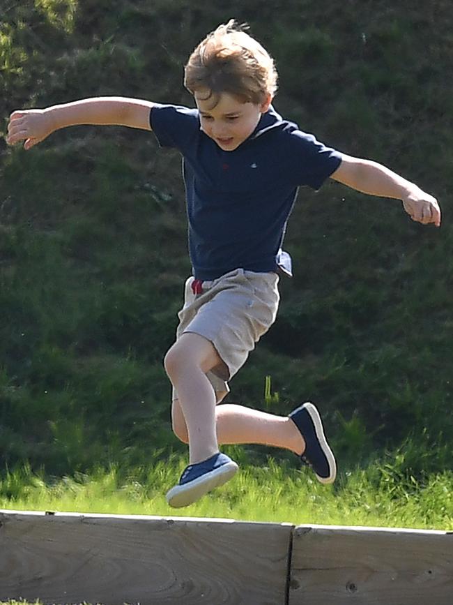 Prince George makes his own fun. Picture: Mega
