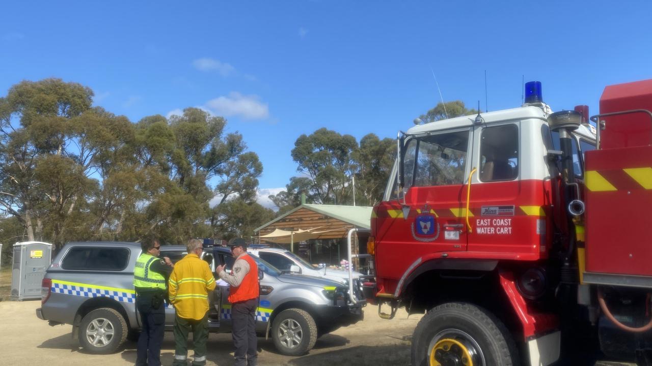 Friendly Beaches firefighting activity, September 23. Pictures: Tasmania Fire Service/DPFEM