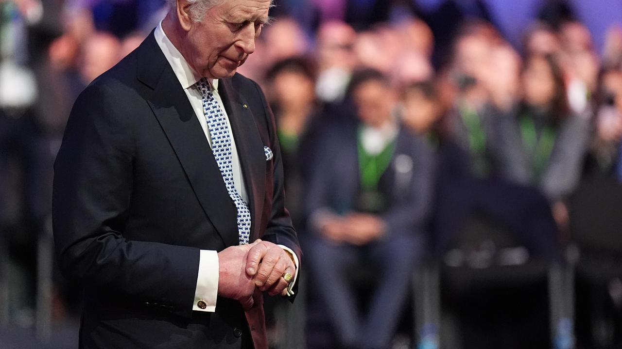 King Charles cut a lonely figure during commemorations at Auschwitz-Birkenau in Poland on January 27. Picture: Aaron Chown – Pool/Getty Images