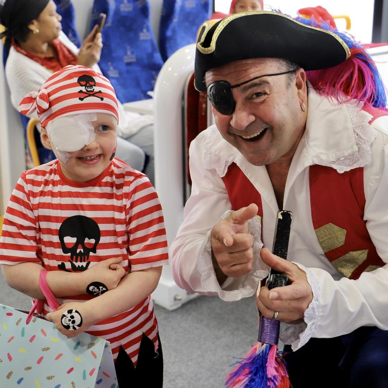 Five-year-old Alice Morley will be talking like a pirate next week to support fundraising for children and their families during their battle against cancer. Picture: Supplied