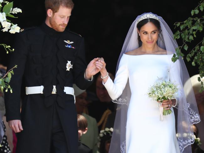 Prince Harry and Meghan Markle at St George's Chapel, Windsor Castle. Picture: WPA Pool/MEGA