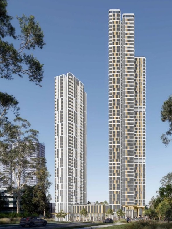 Concept plans for the new Meriton development at Macquarie Park.