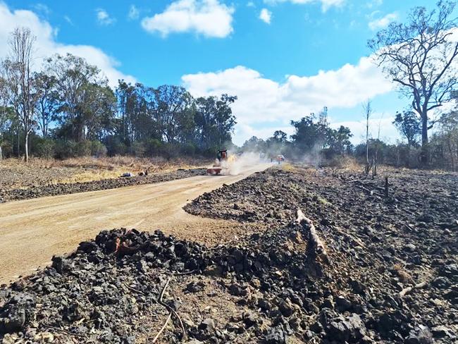 Work continues at the scene of the explosion. Picture: TMR