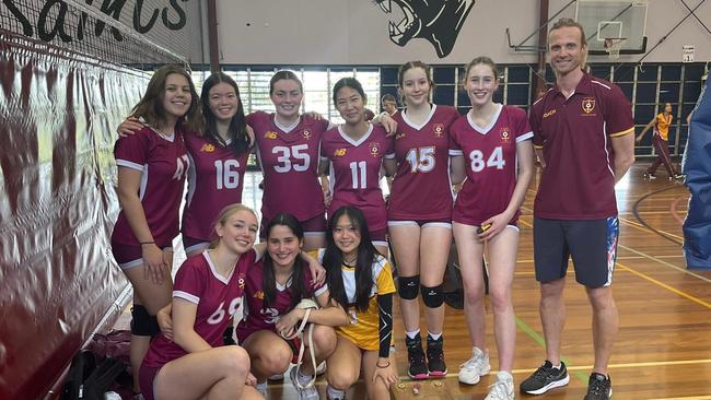 St Peters 10A Volleyball undefeated team.