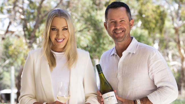 Rianna and Ricky Ponting, who launched their own wine portfolio after falling in love with vineyard life.