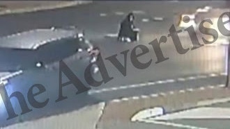 CCTV caught the shocking moments on North East Rd.