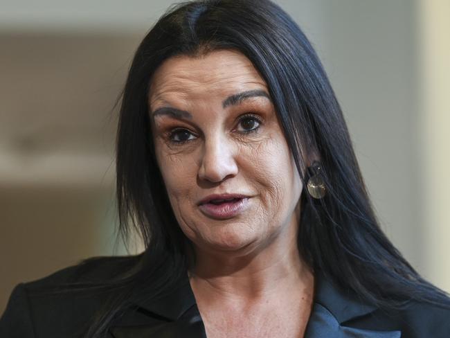 CANBERRA, Australia, NewsWire Photos. June 24, 2024: Senator Jacqui Lambie holds a press conference at Parliament House in Canberra. Picture: NewsWire / Martin Ollman