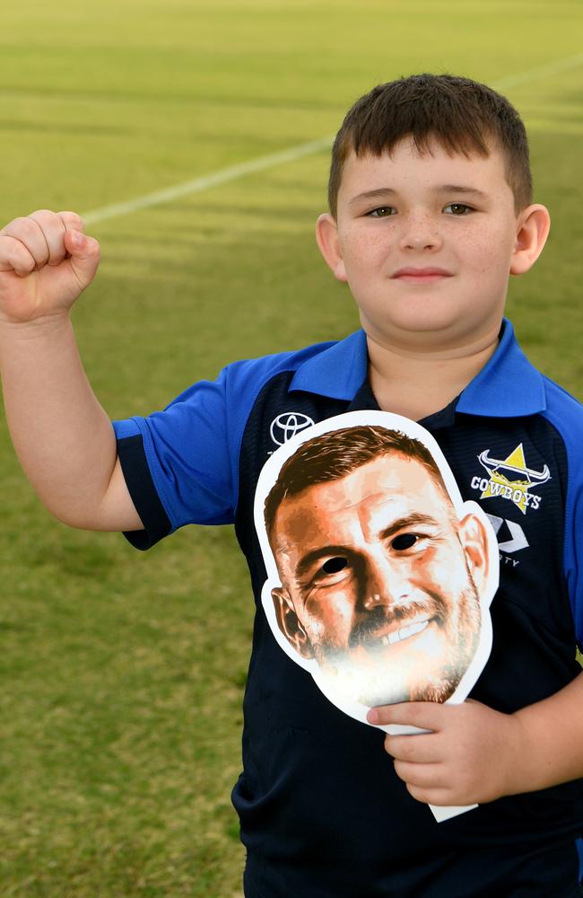 North Queensland Cowboys open training session at Cowboys HQ. Kooper Lavery, 6. Picture: Evan Morgan