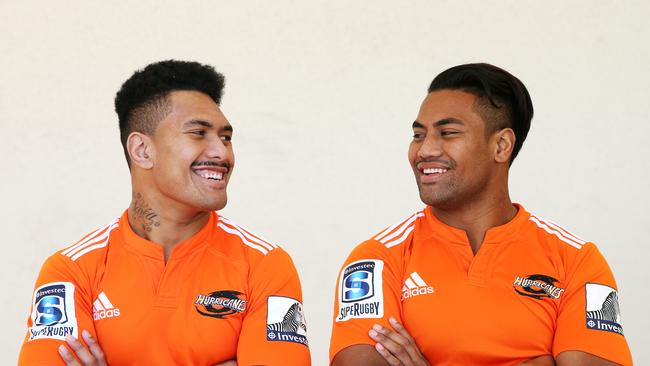 Brothers and Hurricanes teammates Ardie and Julian Savea.