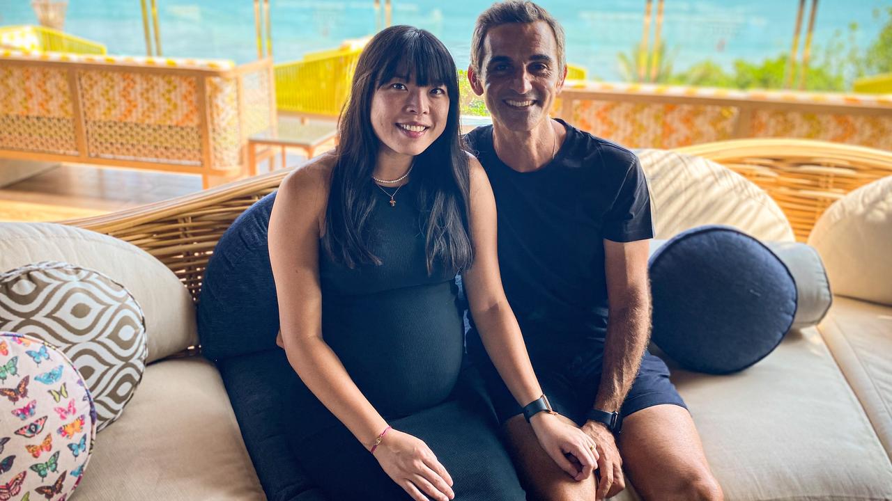 Anna and Joseph Sirianni at Mamaka by Ovolo in Kuta. They considered naming their baby ‘Bali’, such is their love for the place. Picture: Jonathan Jeremy
