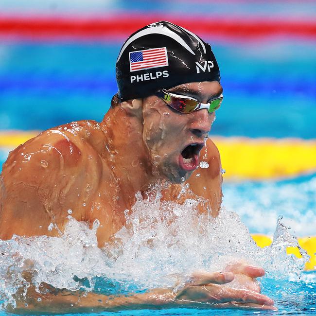 Michael Phelps of the USA in the Men’s 200m Butterfly semi final on Day 3 of the swimming at the Rio 2016 Olympic Games. Picture. Phil Hillyard Picture. Phil Hillyard
