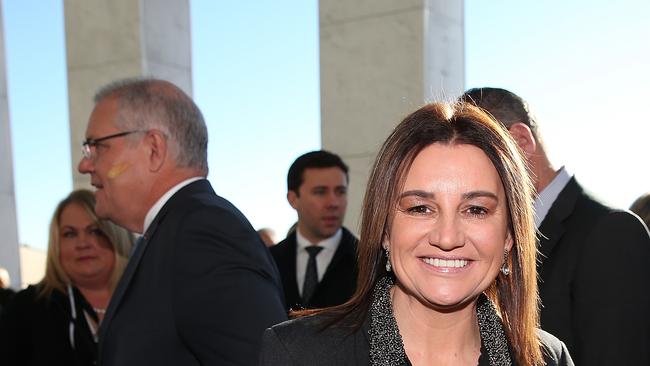 Jacqui Lambie at  the smoking ceremony, Welcome to Country for the Opening of the 46th Parliament at Parliament House in Canberra. Picture Kym Smith