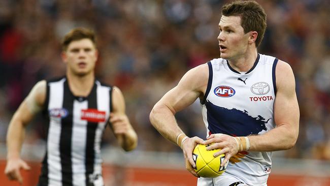 Adelaide star Patrick Dangerfield in full flight for the Crows. Picture: Michael Klein