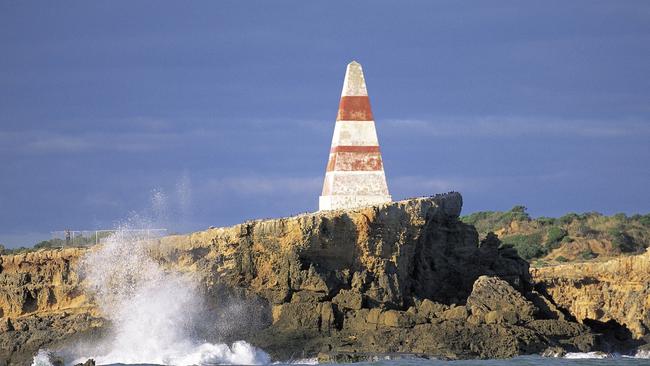 Obelisk on the cliffs at Robe in South Australia. Picture: SA Tourism Commission