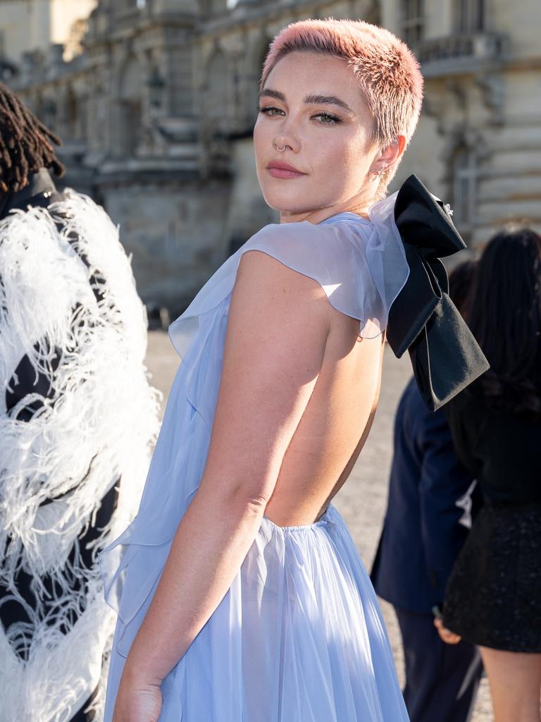 Embracing her shaved head at Paris Fashion Week in July 2023. Picture: Marc Piasecki/WireImage