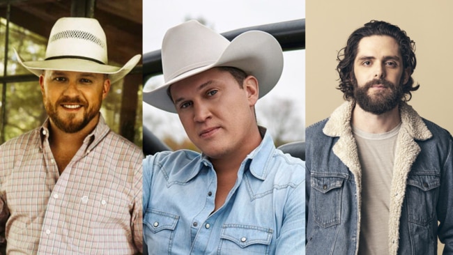 US country singers Cody Johnson, Jon Pardi, and Thomas Rhett.