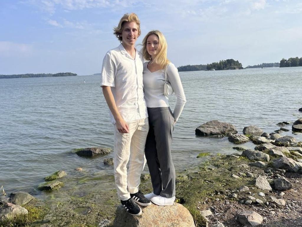 Oliver Russell with girlfriend Helena Tomaszewska on their island Release date September 9 2024. Picture: SWNS