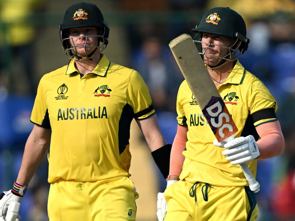 Long-term Australian teammates Steve Smith and David Warner will face off in the BBL’s Sydney Smash. Picture: AFP