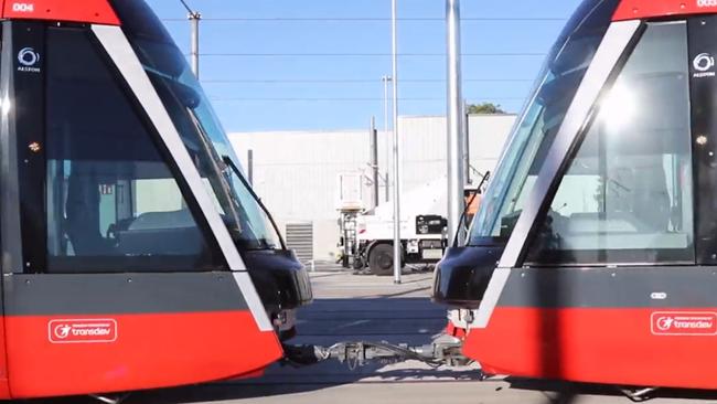 Trams are due to begin operational testing once the wires are installed.