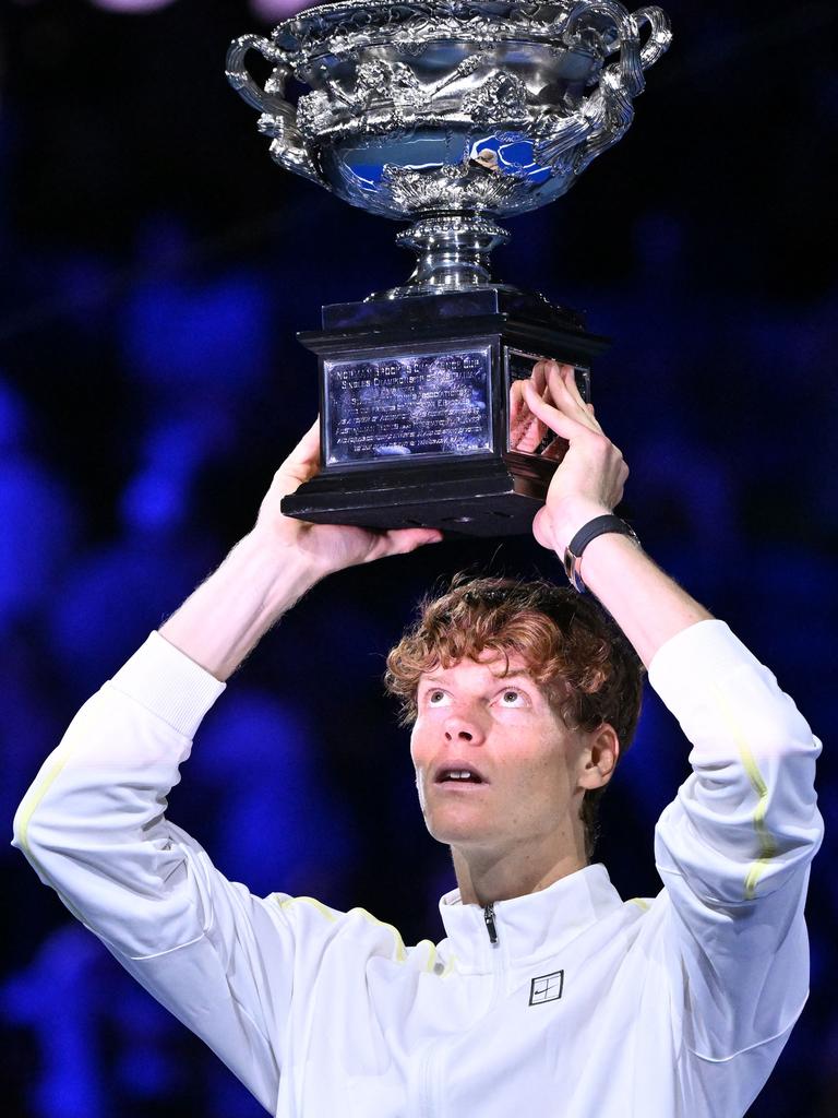 Jannik Sinner is a back-to-back AO champion. Picture: WILLIAM WEST / AFP