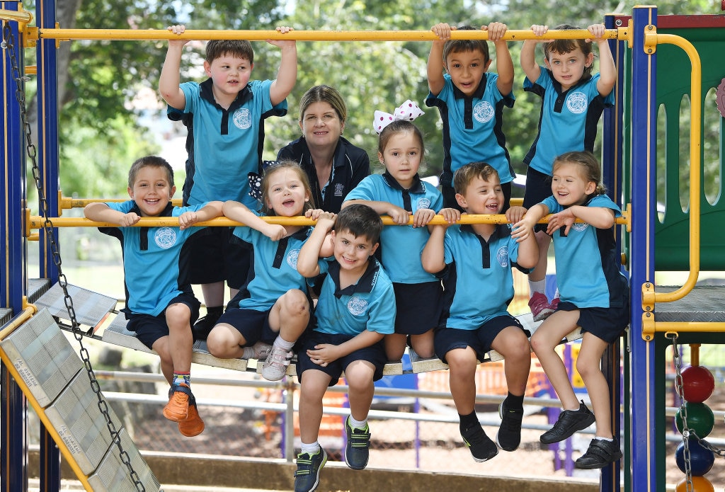 CENTRAL PREP O: (Back from left) Dexter Scifleet, teacher aide Mrs Leanne Turner, Scott Pratt, Shanice Johnson (front) Jye Connor, Koah Hemmings, Lochlan Roache, Laurana Simon, Nicholas Woodgate, Layla McIntosh. Picture: Renee Albrecht
