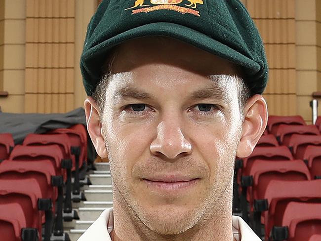 ADELAIDE, AUSTRALIA - DECEMBER 04: Australian Captain Tim Paine (C) poses with Australian Vice Captains Josh Hazlewood (L) and Mitch Marsh (R) during an Australian Test Team Leadership Portrait Session at Adelaide Oval on December 04, 2018 in Adelaide, Australia. (Photo by Ryan Pierse/Getty Images)