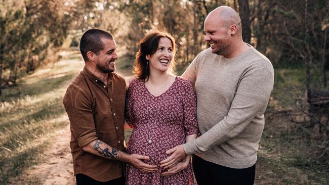 Anna McKie was a surrogate for Adelaide dads Matt and Brendan, giving birth in September 2020. Picture: Supplied