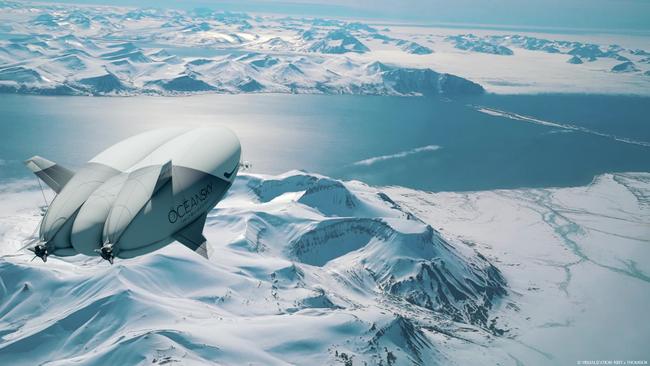 OceanSky’s airship will fly over the Arctic. Picture: Ocean Sky Cruises