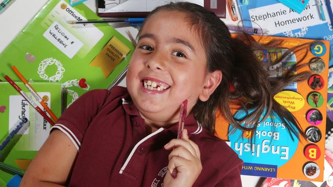 Student Steph Allawi hopes she aced this year’s NAPLAN tests. Picture: David Crosling